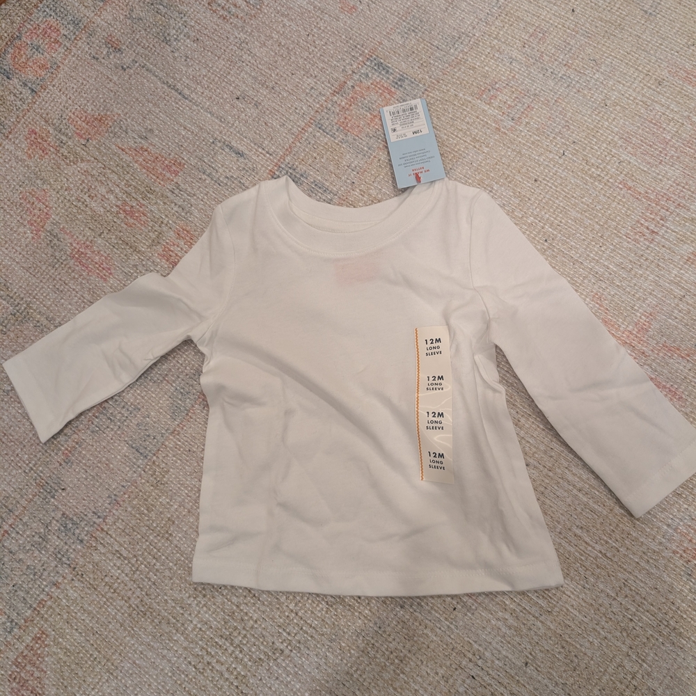 Cat & Jack Cream Long Sleeve Tee